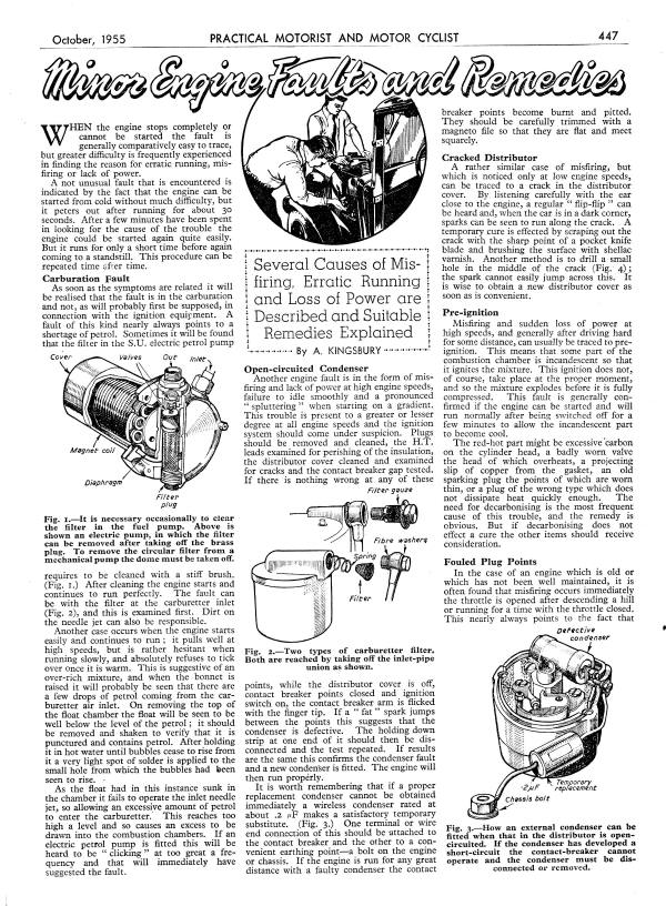 Minor Engine Faults 1