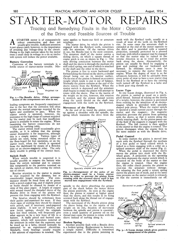starter motor repairs