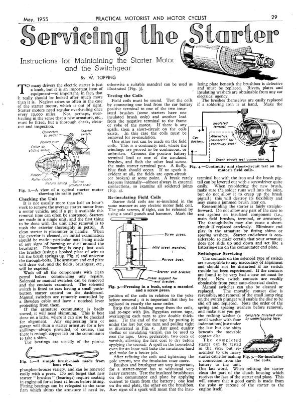 Servicing the Starter